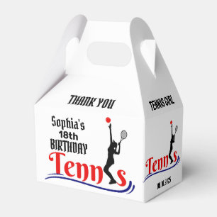 Tennis Player Girl, Birthday Girl Fevor Box Geschenkschachtel