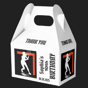 Tennis Player Girl, Birthday Girl Fevor Box Geschenkschachtel