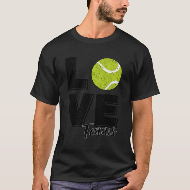 Tennis Player I Liebe Tennis T-Shirt (Vorderseite)