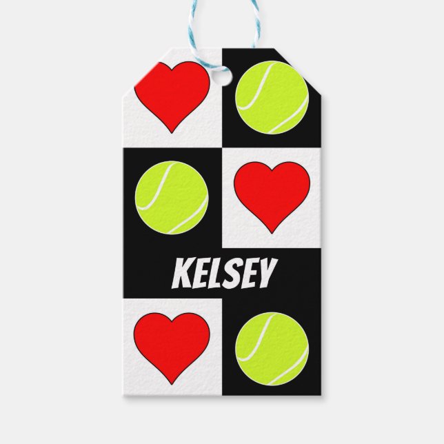 Tennis Player Individuelle Name oder Text-Geschenk Geschenkanhänger (Vorderseite)