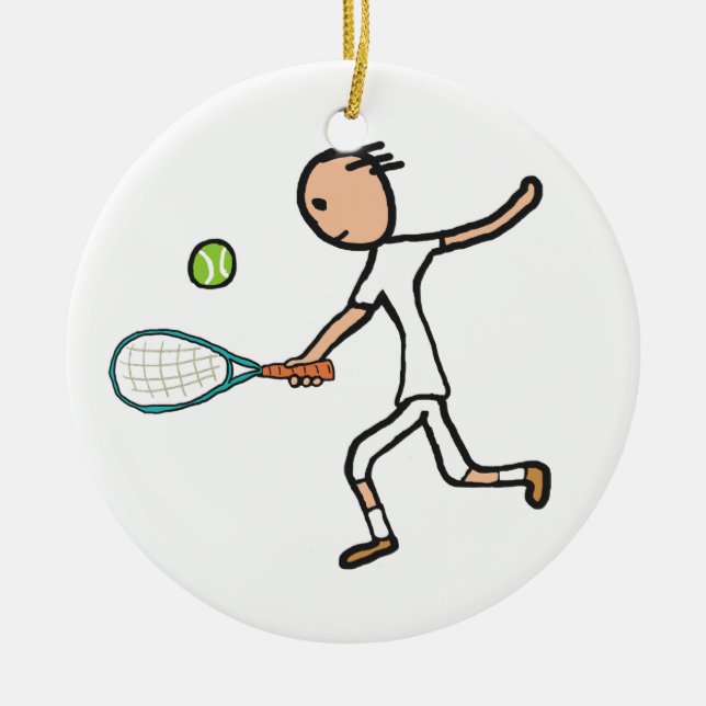 Tennis Player Keramik Ornament (Vorne)