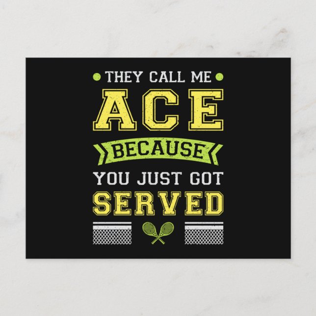 Tennis Player Match Racket Court Sportliches Sonne Postkarte (Vorderseite)