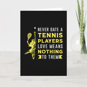 Tennis Player Match Racket Sportplatz Funny Gesche Karte