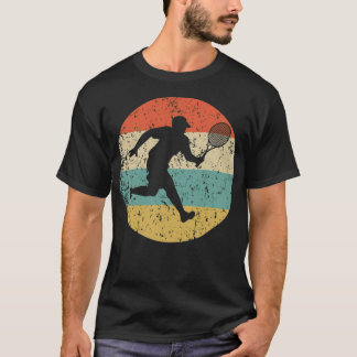 Tennis Player Silhouette Retro lustiges Tennis-Mic T-Shirt