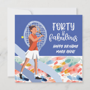 Tennis Player spielt 40. Geburtstag Tennis