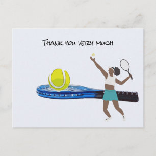 Tennis Player spielt Tennis Postkarte