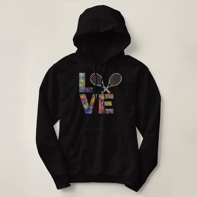 Tennis Player, Sportspiel Tennis Liebe Hoodie (Design vorne)