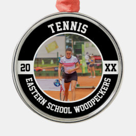 Tennis Player Team Sports High School Senior Night Ornament Aus Metall