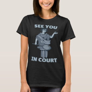 Tennis Player Tennisball Justizia für Anwalt T-Shirt