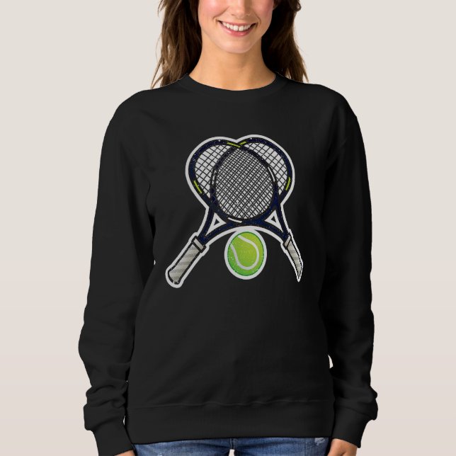 Tennis Player Valentine's Day Racket Heart Ball Lo Sweatshirt (Vorderseite)