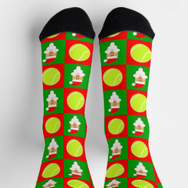 Tennis Player Weihnachten Weihnachtsfeiertag Socken