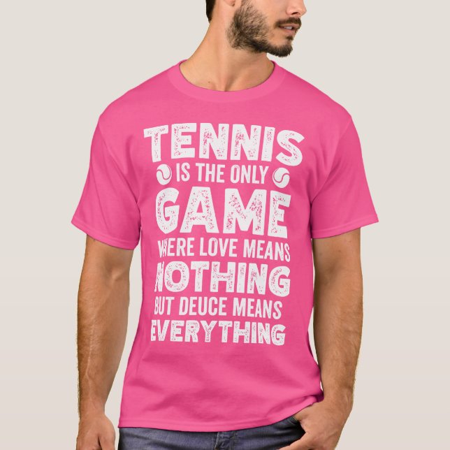 Tennis Playing Tennis Spielplatz Racket B T-Shirt (Vorderseite)