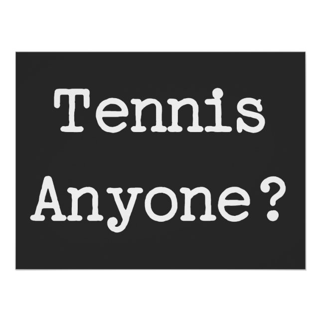 Tennis Poster (Vorderseite)
