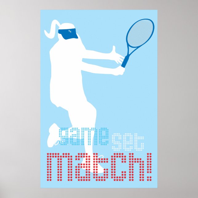 Tennis Poster - Spiel Set Match! (Vorne)
