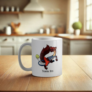 Tennis Pro Hot Dog Trick Shock Pine Marten Cartoon Kaffeetasse