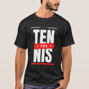 Tennis Pro Moderner, farbenfroher Typografy Coach T-Shirt