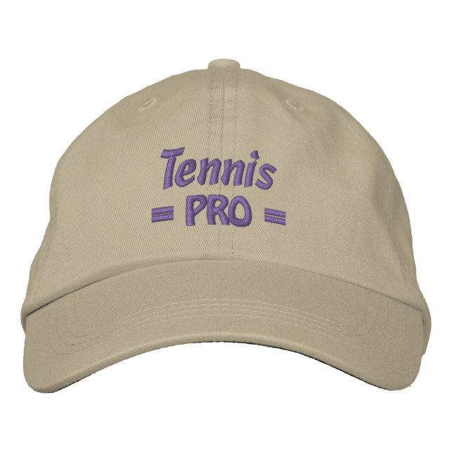 Tennis-PRO-Mütze Bestickte Baseballkappe (Vorderseite)