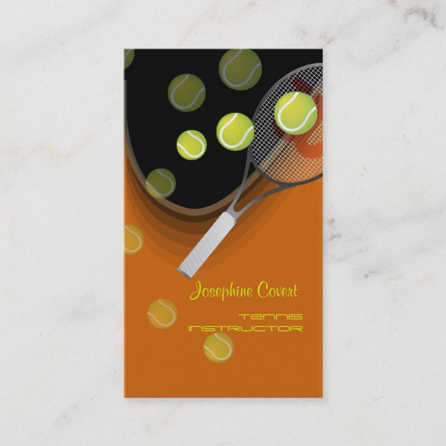 Tennis pro, Tennislehrer Visitenkarten Visitenkarte (Vorderseite)