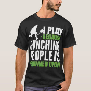 Tennis Punching People Tennistrainer Sonnenstuhl T-Shirt