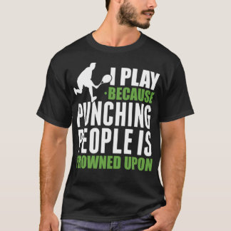 Tennis Punching People Tennistrainer Sonnenstuhl T-Shirt