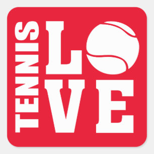Tennis Quadratischer Aufkleber