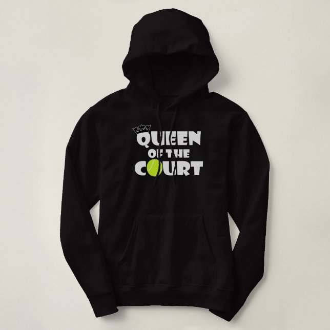 Tennis Queen of the Court Niedlich Women's Hoodie (Design vorne)