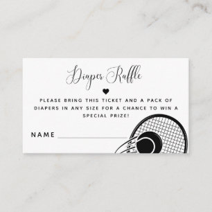 Tennis Racket Ball Sport Baby Dusche Windelwanne Begleitkarte