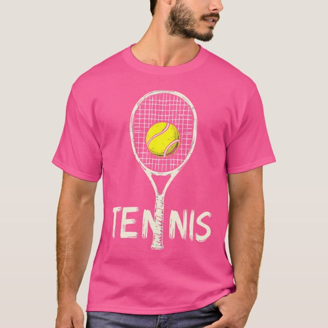 Tennis Racket Ball T-Shirt (Vorderseite)