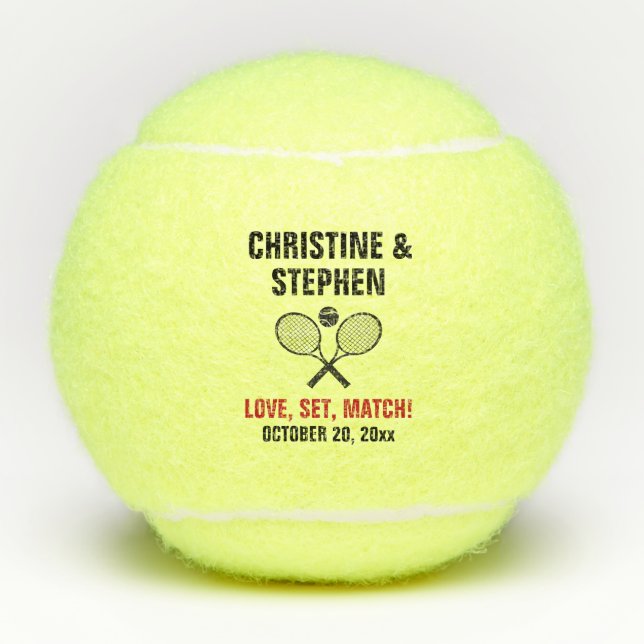 Tennis Racket Ball Wedding Favor (Vorderseite)