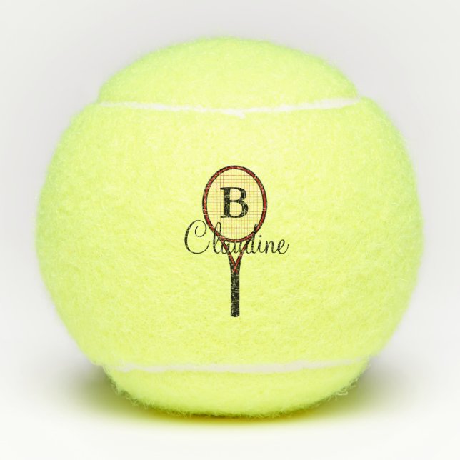 Tennis Racket Design Tennis Ball (Vorderseite)