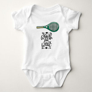Tennis Racket lohnt sich zu warten Baby Strampler