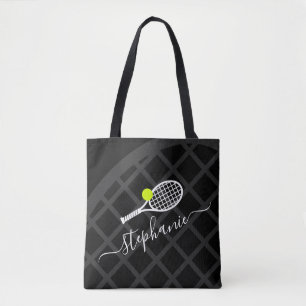 Tennis Racket Monogram Schwarz-weiß Sports