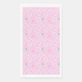 Tennis Racket Muster Pastell Pink Party Serviette