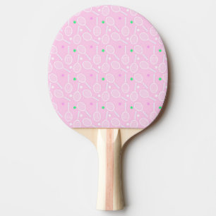 Tennis Racket Muster Pastell Pink Tischtennis Schläger