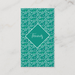 Tennis Racket Muster Retro Green Begleitkarte