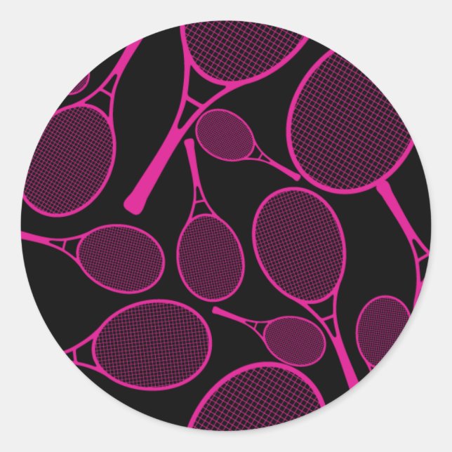 Tennis Racket Muster Sticker (Vorderseite)