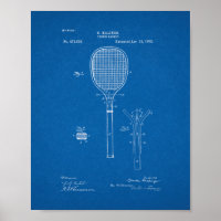 Tennis Racket Patent - Blueprint