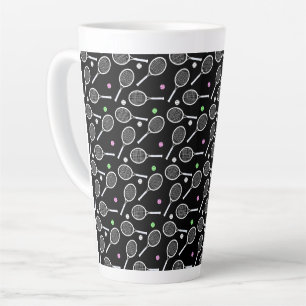 Tennis Racket Pattern Milchtasse