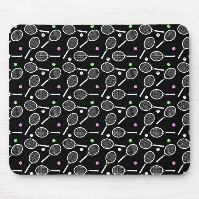 Tennis Racket Pattern Mousepad (Vorne)
