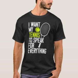 Tennis Racket Rasen Tennis spielen T-Shirt