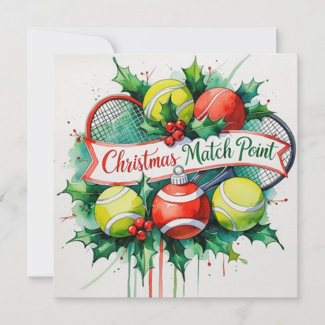 Tennis Racket Weihnachten Thema (Vorderseite)
