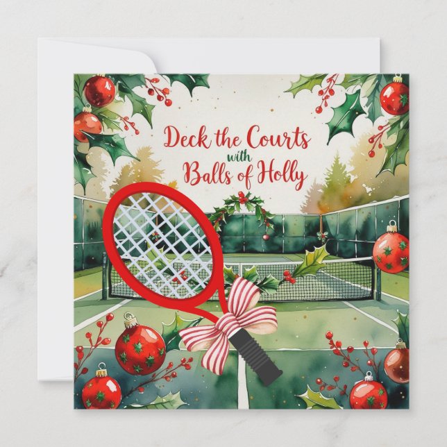 Tennis Racket Weihnachten Thema (Vorderseite)