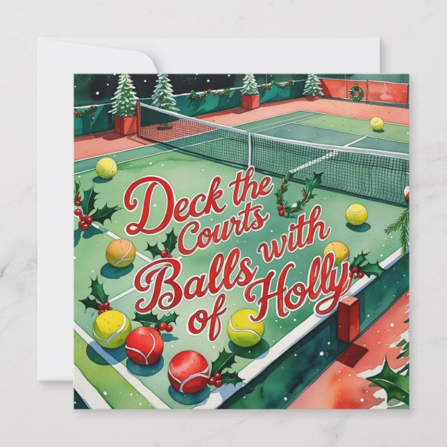 Tennis Racket Weihnachten Thema (Vorderseite)