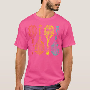 Tennis Rackets Balls T-Shirt