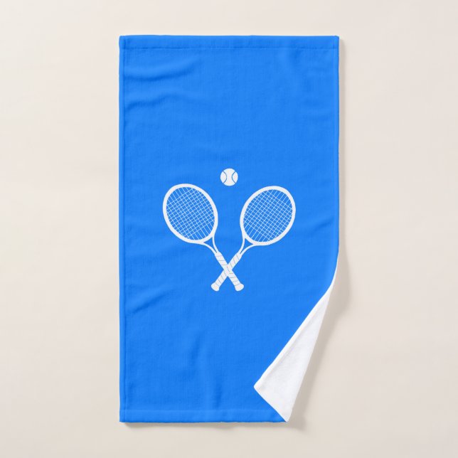 Tennis Rackets Blue Backgroud Handtuch (Handtuch)