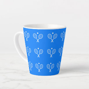 Tennis Rackets Blue Hintergrund Milchtasse