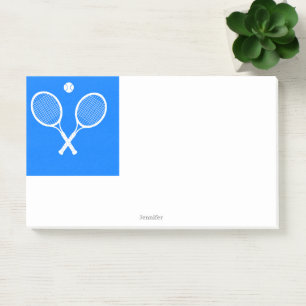 Tennis Rackets Blue Hintergrund Personalisiert Post-it Klebezettel