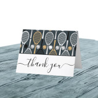 Tennis Rackets Coach Player Danke Karte