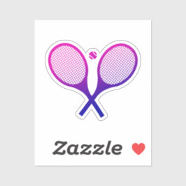 Tennis Rackets Magenta bis Lila Ombre Aufkleber