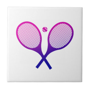 Tennis Rackets Magenta bis Lila Ombre Fliese